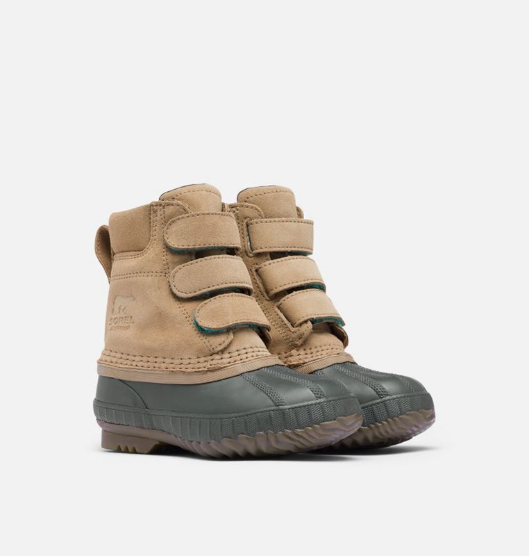 Sorel Barn Gummistövlar Khaki - Childrens Cheyanne™ Ii Strap Duck - NKU-520917